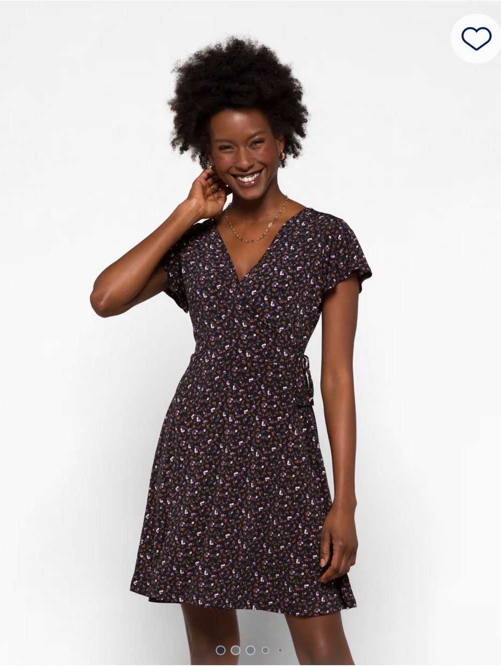 Kaileigh Faux Wrap Knit Dress Size Large